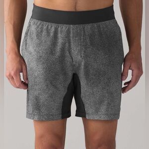 Lululemon T.H.E. Short *Linerless 7" Carbon Mist Alpine White Graphite Grey - M